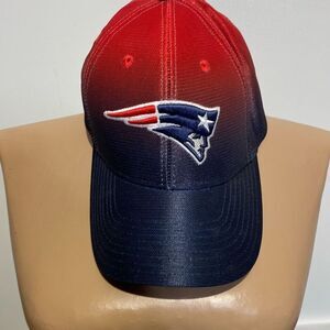 NFL Team Apparel Men's Blue Red New England Patriots Baseball Cap Hat One Size